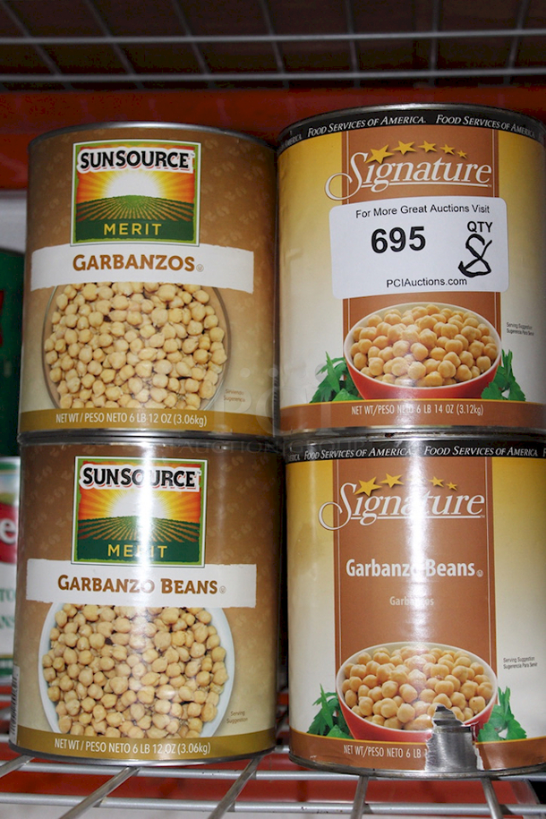 Signature & Sun Source Garbanzo Beans - 6Lb. 12oz Cans. 8x Your Bid. 