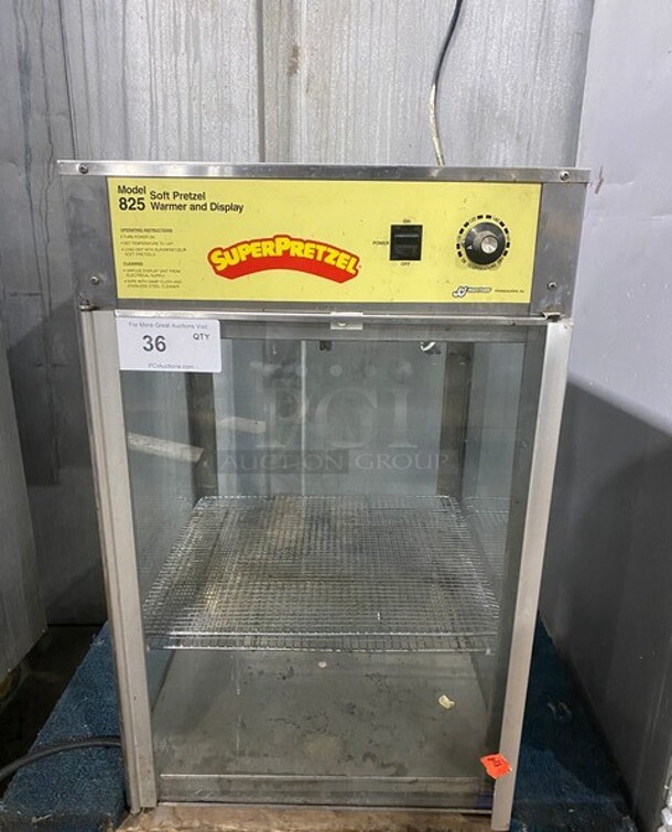 Commercial Electric Countertop Pretzel Warmer And Display Case! MODEL 825