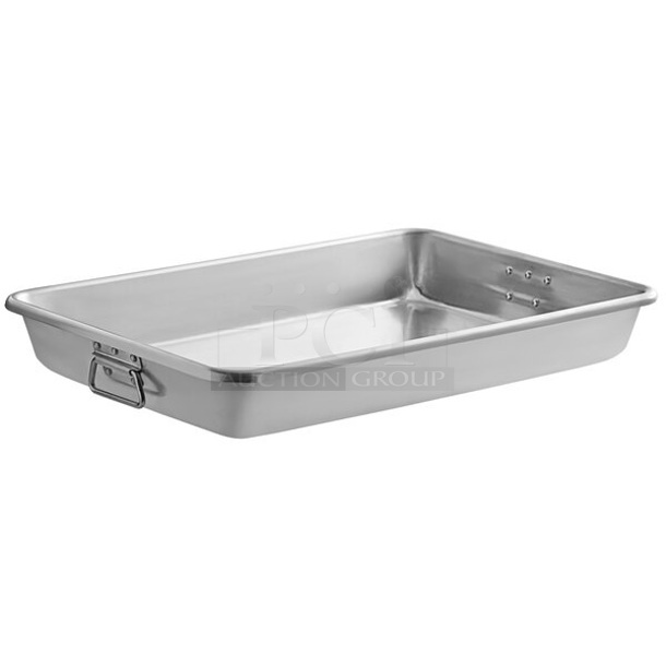BRAND NEW SCRATCH AND DENT! Box of 3 Choice 471ALRP1826H  13 Qt. Aluminum Baking and Roasting Pan with Handles - 26" x 18" x 3 1/2"