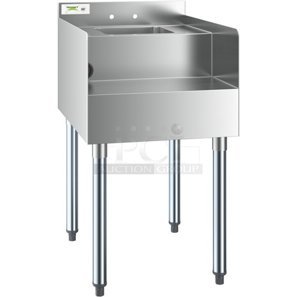 BRAND NEW SCRATCH AND DENT! Regency 600BSDS2318 18" x 23" Stainless Steel Blender Station with Dump Sink. No Legs. 