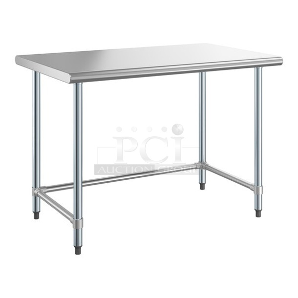 BRAND NEW SCRATCH AND DENT! Steelton 522ETOB3048  30" x 48" 18-Gauge 430 Stainless Steel Open Base Work Table