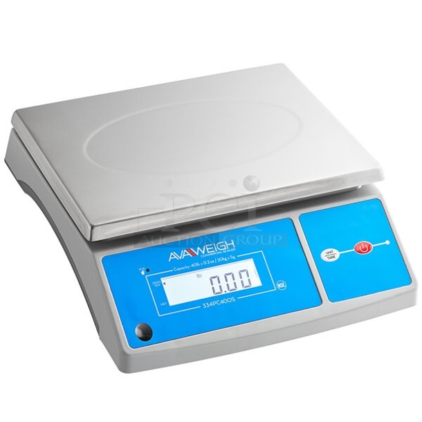 BRAND NEW SCRATCH AND DENT! AvaWeigh 334PC40OS 40 lb. Digital Portion Control Scale with an Oversized Platform