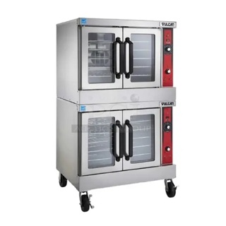 2 BRAND NEW SCRATCH AND DENT! Vulcan VC5ED Stainless Steel Commercial Electric Powered Full Size Convection Oven w/ View Through Doors, Metal Oven Racks and Thermostatic Controls. Does Not Come w/ Casters. 208 Volts, 3/1 Phase. 2 Times Your Bid! 