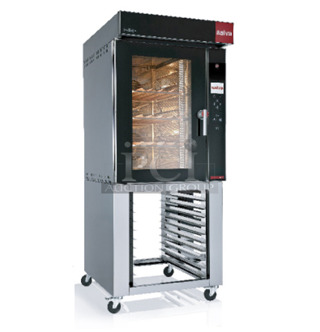 BRAND NEW! 2022 Salva 2010 KX-9+H Stainless Steel Commercial Countertop Electric Powered Convection Oven. Does Not Have Pan Rack. 208-240 Volts, 3 Phase.