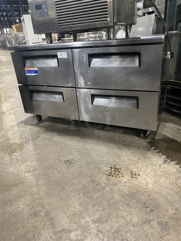 Turbo Air Commercial 4 Drawer Refrigerated Lowboy/Worktop Cooler! All Stainless Steel! on Commercial Casters! Model TUR-60SD-D4! 115 V 1 Phase!