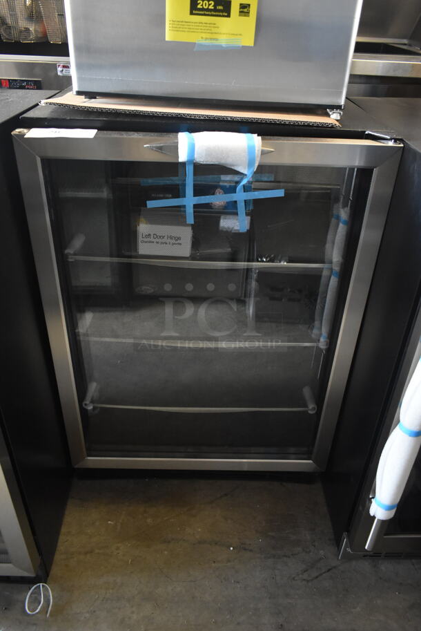 BRAND NEW SCRATCH AND DENT! Danby Silhouette DBC514BLS 24" Built In Beverage Cooler Merchandiser 112 Can and 11 Wine. 115 Volts, 1 Phase. Tested and Working!
