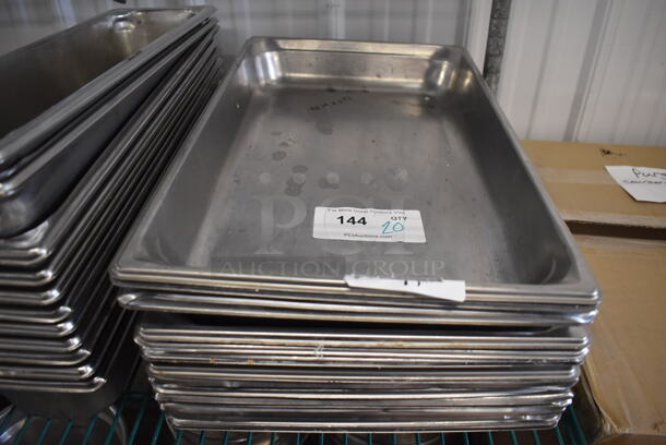 20 Stainless Steel Full Size Drop In Bins. 1/1x2. 20 Times Your Bid!