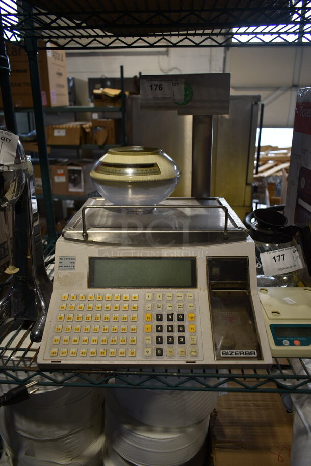Bizerba SC II 200 Metal Commercial Countertop Food Portioning Scale. 120-240 Volts, 1 Phase. Tested and Working!