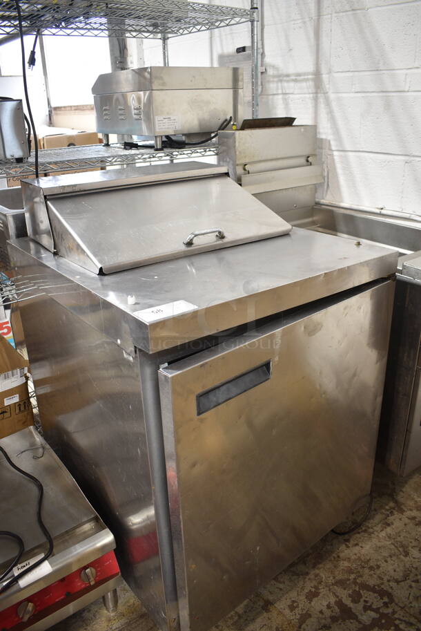 2014 Delfield 4427N-6-GC1 Stainless Steel Commercial Sandwich Salad Prep Table Bain Marie Mega Top. 115 Volts, 1 Phase. Tested and Powers On But Does Not Get Cold