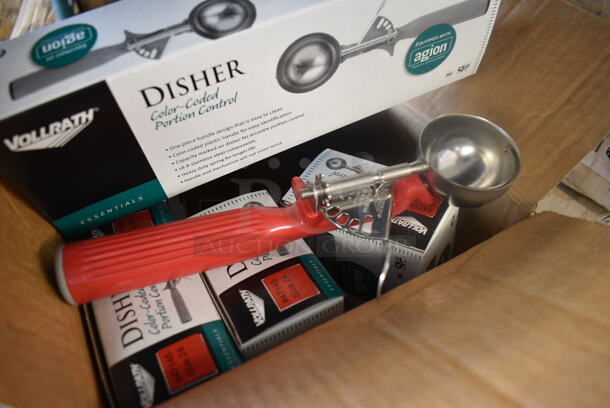 6 BRAND NEW IN BOX! Vollrath Stainless Steel Dishers. 8.5". 6 Times Your Bid!
