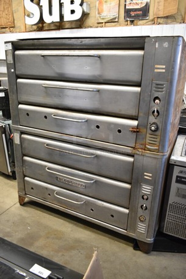 2 Blodgett 981 Stainless Steel Commercial Natural Gas Powered Double Deck Pizza Ovens. 50,000 BTU. 2 Times Your Bid! - Item #1117307