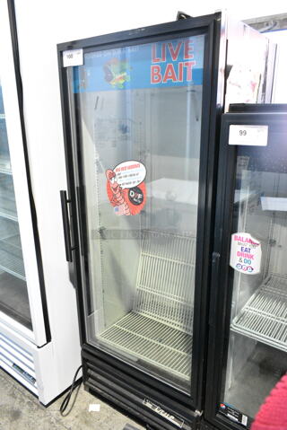 True GDM-12 Metal Commercial Single Door Reach In Cooler Merchandiser w/ Poly Coated Racks. 115 Volts, 1 Phase. 