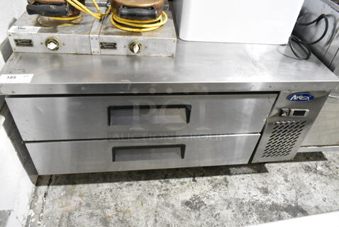 2019 Atosa MGF8450GR Stainless Steel Commercial 2 Drawer Chef Base on Commercial Casters. 115 Volts, 1 Phase. Tested and Working!