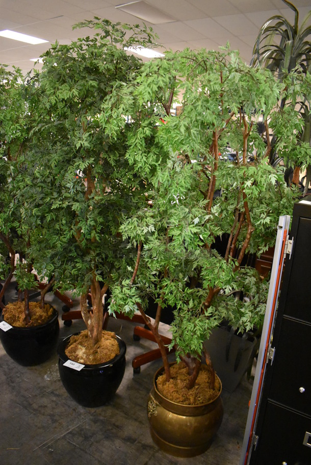 2 Silk Fake Trees. Includes 75". 2 Times Your Bid!