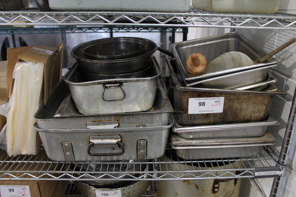 ALL ONE MONEY! Lot of Various Items Including Metal Baking Pans.