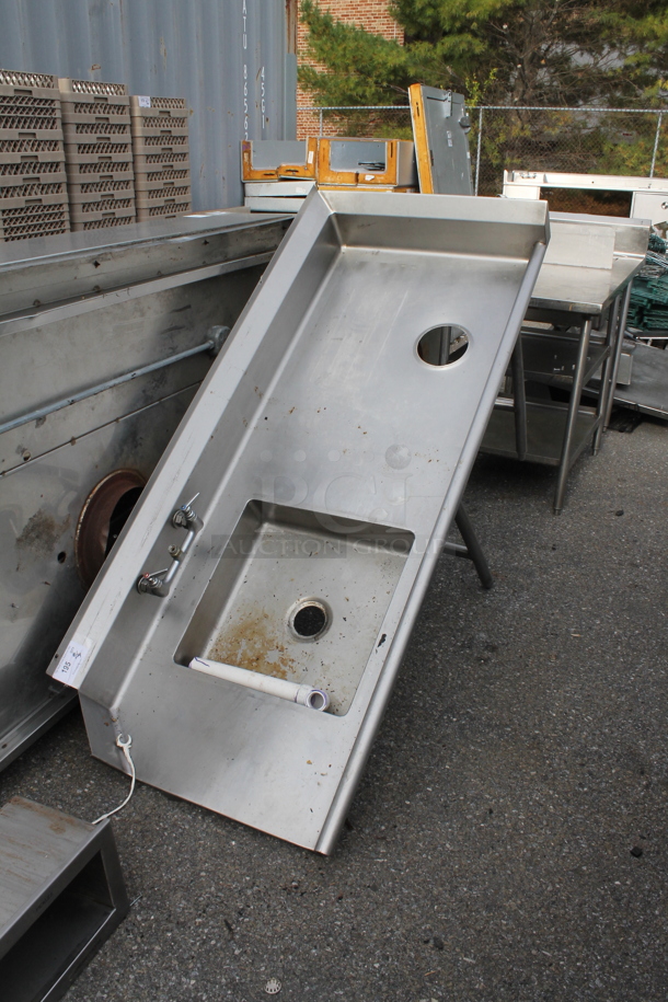 Stainless Steel Commercial Single Bay Right Side Dirty Side Dishwasher Table. 