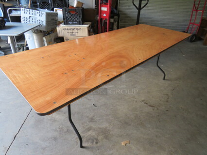 One Wooden Folding Table. 96X36X30