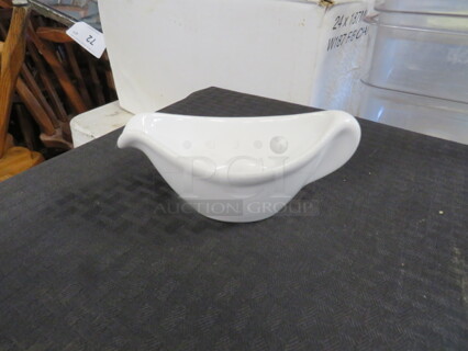 One Lot Of 19 Tuxton Small Gravy Boat.