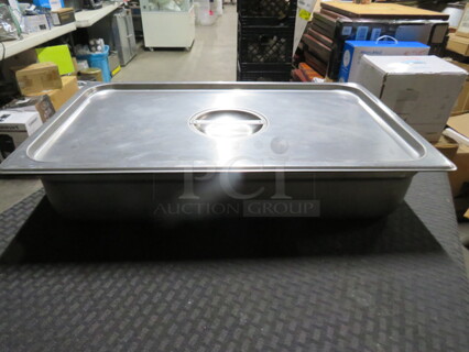 One Full Size 4 Inch Deep Hotel Pan With Lid. 