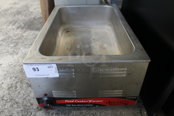 Avantco QNTRTP Stainless Steel Commercial Countertop Food Warmer. 120 Volts, 1 Phase. Tested and Working!