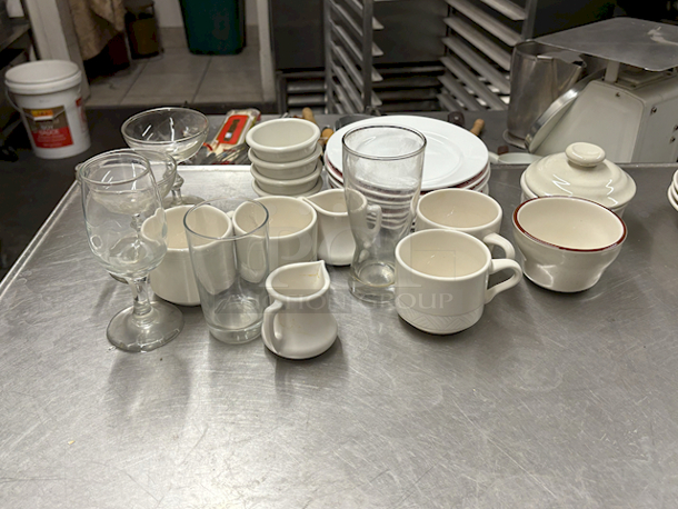 ALL-4-ONE Set Of Dishes, Cups, Glasses, Bowls and Containers. 