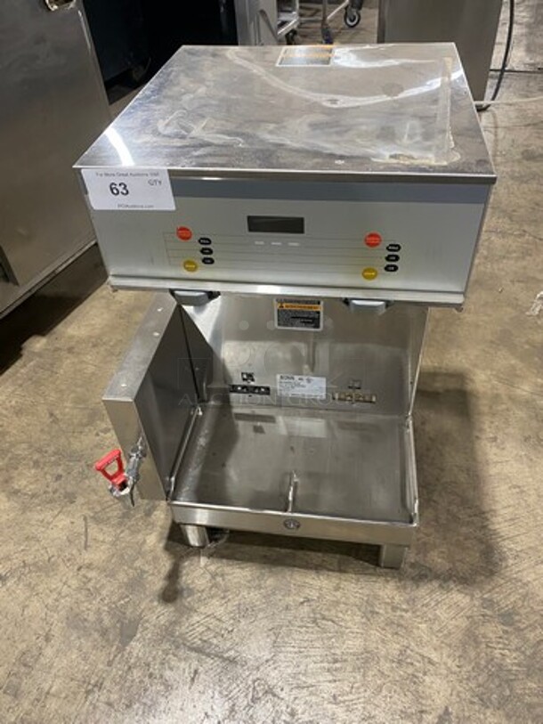 Bunn Commercial Countertop Dual Coffee Brewing Machine! All Stainless Steel! On Small Legs! Model: DUALSHDBC SN: DUAL111224 120/208V 60HZ 1 Phase