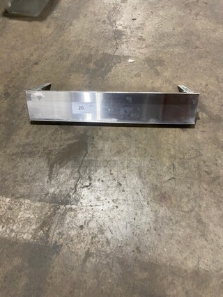 All Stainless Steel! Wall Mounted Commercial Shelf With Backsplash!