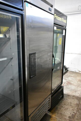 2019 True T-23F-HC Stainless Steel Commercial Single Door Reach In Freezer w/ Poly Coated Racks. 115 Volts, 1 Phase. 