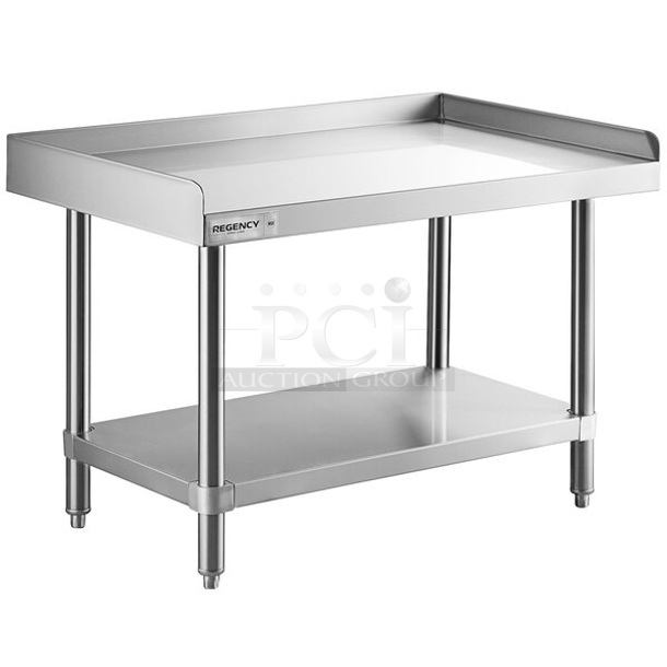 BRAND NEW SCRATCH AND DENT! Regency 600ESS2436S Spec Line 24" x 36" 14-Gauge Stainless Steel Equipment Stand With Stainless Steel Undershelf