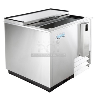 BRAND NEW SCRATCH AND DENT! 2023 Avantco 178HBB36HCS Commercial 36" Stainless Steel Horizontal Bottle Cooler w/ Bottle Opener. 115 Volts, 1 Phase. 