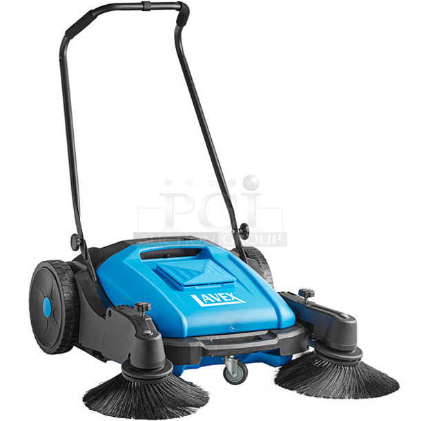 BRAND NEW SCRATCH AND DENT! Lavex 426LAVMS980A 38" 10.6 Gallon Outdoor Manual Sweeper