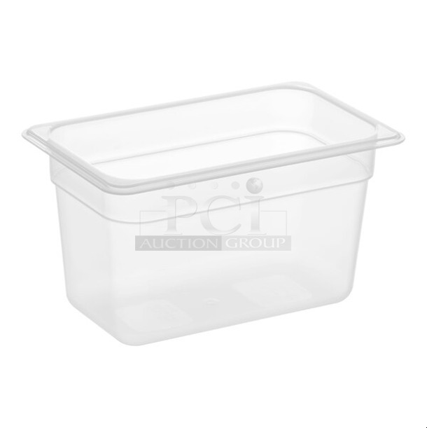 Box of 24 BRAND NEW IN BOX! Vigor 247FP146PP 1/4 Size 6" Deep Translucent Polypropylene Food Pan