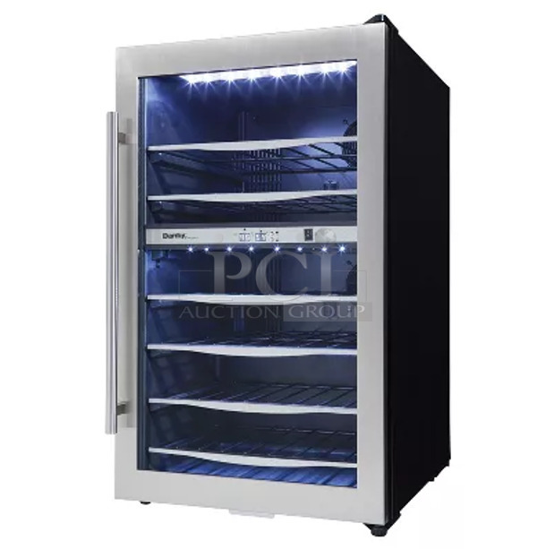BRAND NEW SCRATCH AND DENT! Danby DWC040A3BSSDD 38 Bottle Free-Standing Metal Wine Cooler Merchandiser. 115 Volts, 1 Phase. Tested and Working! - Item #1128238