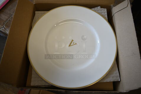 2 Box of 30 BRAND NEW! Rosenthal Sambonet 61040-414379-1002 Veronika Logo Jade 10-3/8" Plate. 2 Times Your Bid!