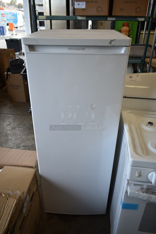 BRAND NEW SCRATCH AND DENT! Frigidaire DD1-210 Metal Single Door Reach In Upright Freezer. 115 Volts, 1 Phase. Tested and Working!