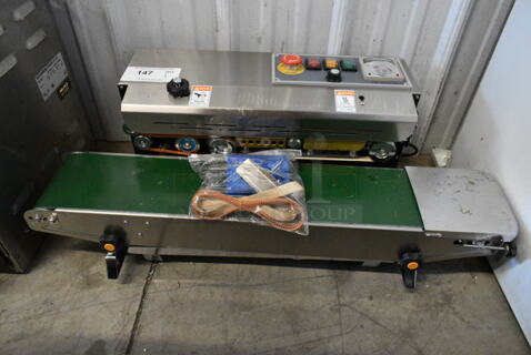 2021 Stainless Steel Commercial Countertop Conveyor Sealer. Tested and Working!