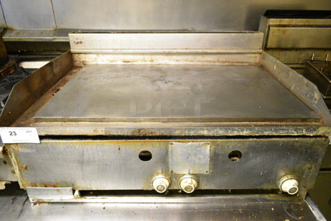 Stainless Steel Commercial Countertop Natural Gas Powered Flat Top Griddle. (kitchen)