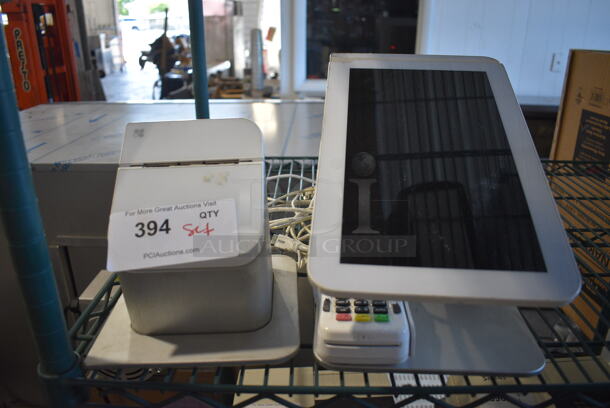 Set of Clover 11.5" Screen, Clover Model P100 Receipt Printer and XAC Credit Card Reader