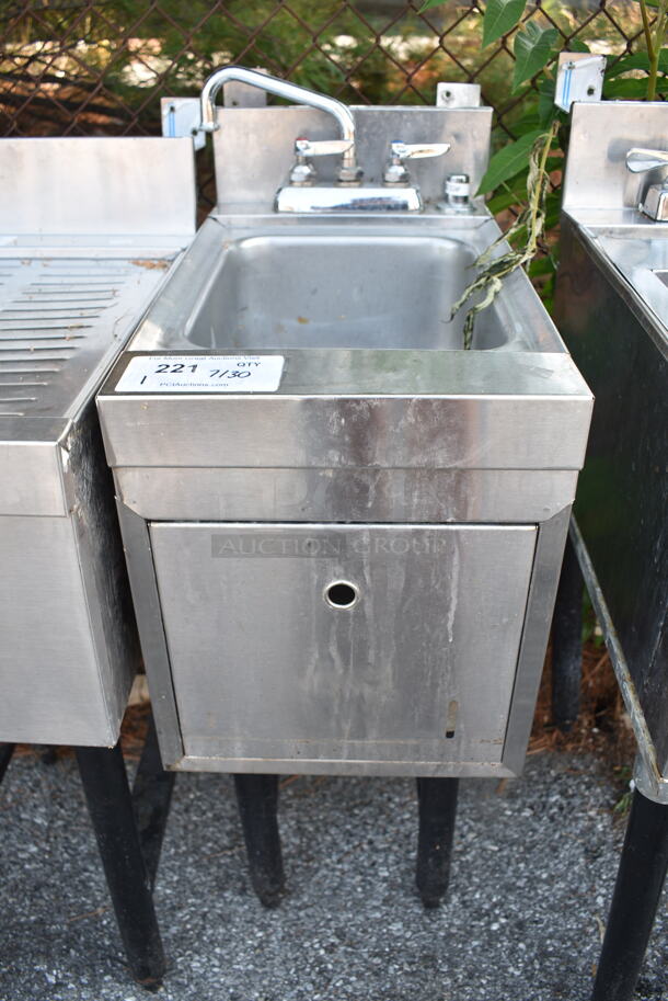 Stainless Steel Single Bay Sink w/ Faucet and Handles. - Item #1127267