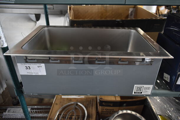 BRAND NEW SCRATCH AND DENT! Avantco 177TM12A Stainless Steel Commercial 12"x20" Drop In Food Warmer. 120 Volts, 1 Phase. Cannot Test Due To Plug Style