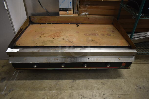 Wolf Regency Stainless Steel Commercial Countertop Propane Gas Powered Flat Top Griddle.