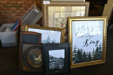 7 Various Framed Pictures. 7 Times Your Bid! (booth room) 