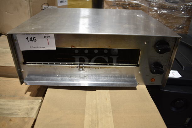 2024 Crosson FPO-13 Stainless Steel Commercial Countertop Electric Powered Pizza Oven. Missing Door and Handle. 120 Volts, 1 Phase. Tested and Working! - Item #1127176