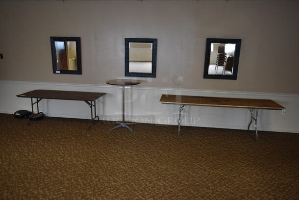 3 Various Tables; 2 Folding. 3 Times Your Bid! (ballroom)