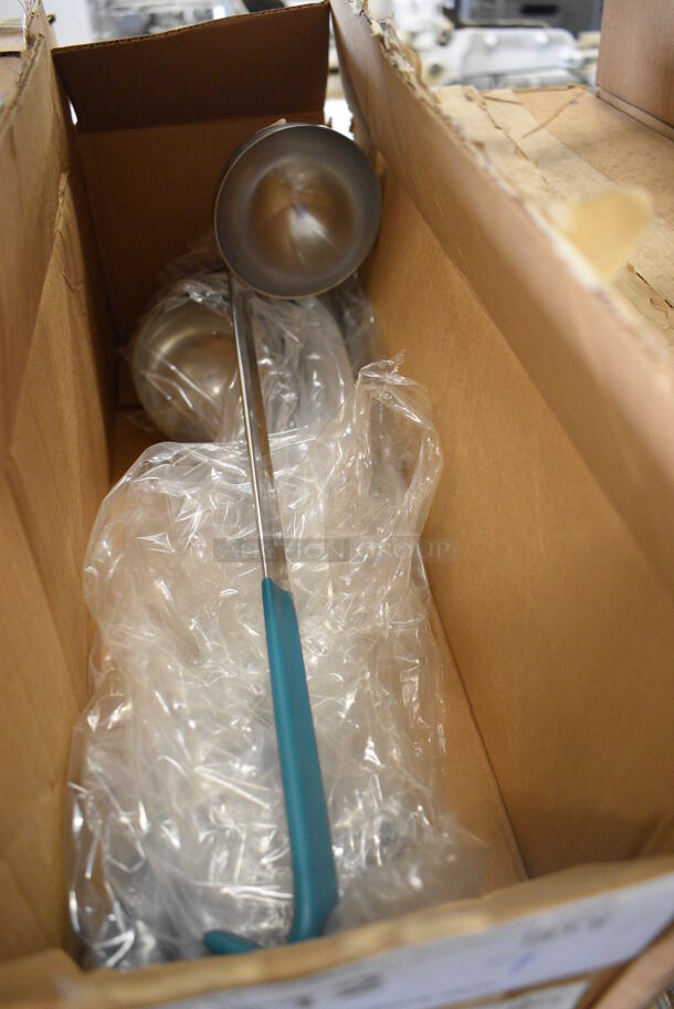 7 BRAND NEW IN BOX! Vollrath Stainless Steel Ladles. 15". 7 Times Your Bid!