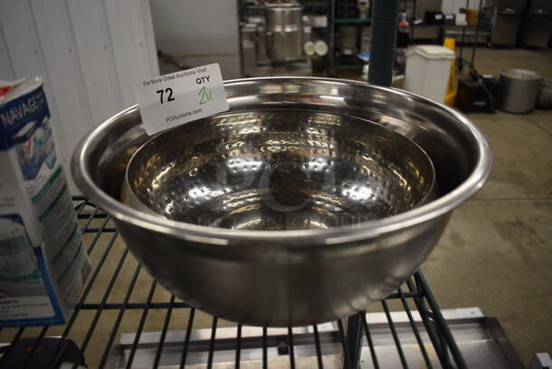 2 Various Metal Bowls. Includes 12x12x5.5. 2 Times Your Bid!