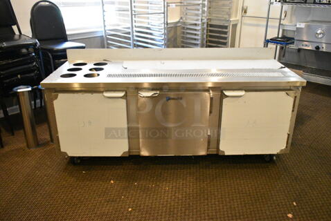 CustomCool Stainless Steel Commercial Soda Station on Commercial Casters. (secondary dining room)