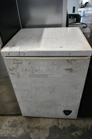 Hisense FC50D6EWD Metal Chest Freezer. 115 Volts, 1 Phase. Tested and Working!