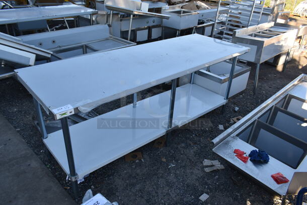 BRAND NEW SCRATCH AND DENT! Regency 600T3084G Stainless Steel Commercial Table w/ Under Shelf.