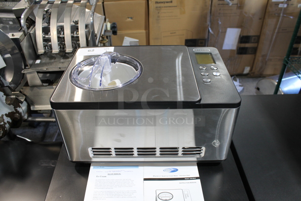 BRAND NEW SCRATCH AND DENT! Whynter ICM-200LS 2.1 Quart Capacity Automatic Compressor Ice Cream Maker in Stainless Steel. 115 Volts, 1 Phase. Tested and Working!